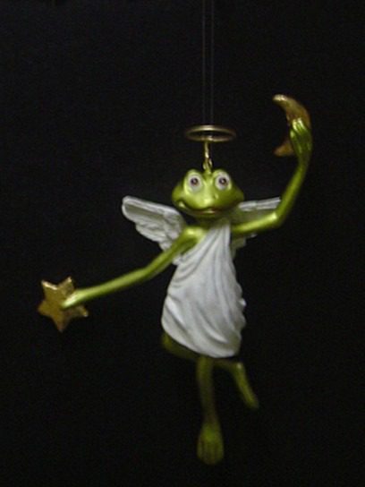 Frog w moon & star white